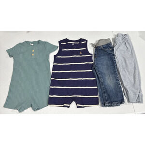 Baby Boys Clothes size 18-24M One Piece Rompers, Denim Jeans, Pull On pants